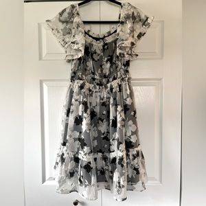 Current Air brand- Ariana Midi dress- off white black